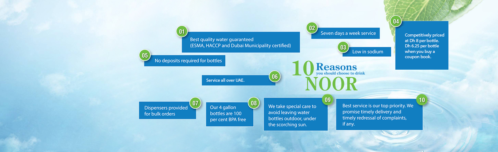 50% profits go towards helping people with no access to clean drinking water
